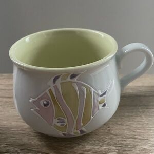 Takahashi San Francisco Fish Mug Hand Painted Stoneware Coffee Mug